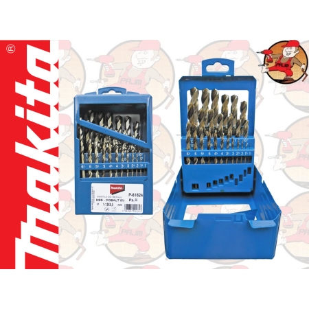 P-61824 Makita wiertła do metalu 25szt. Cobalt HSS-Co 5% P-61824